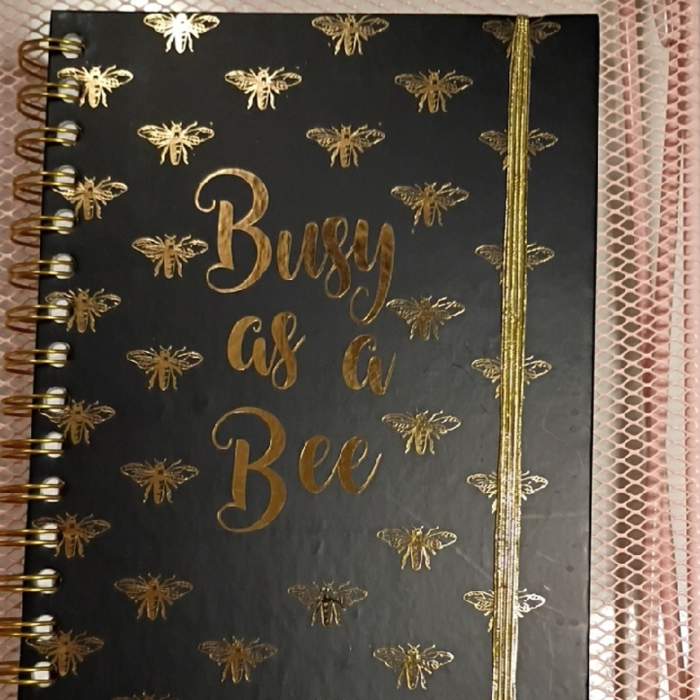 Black and Gold Spiral Notebook